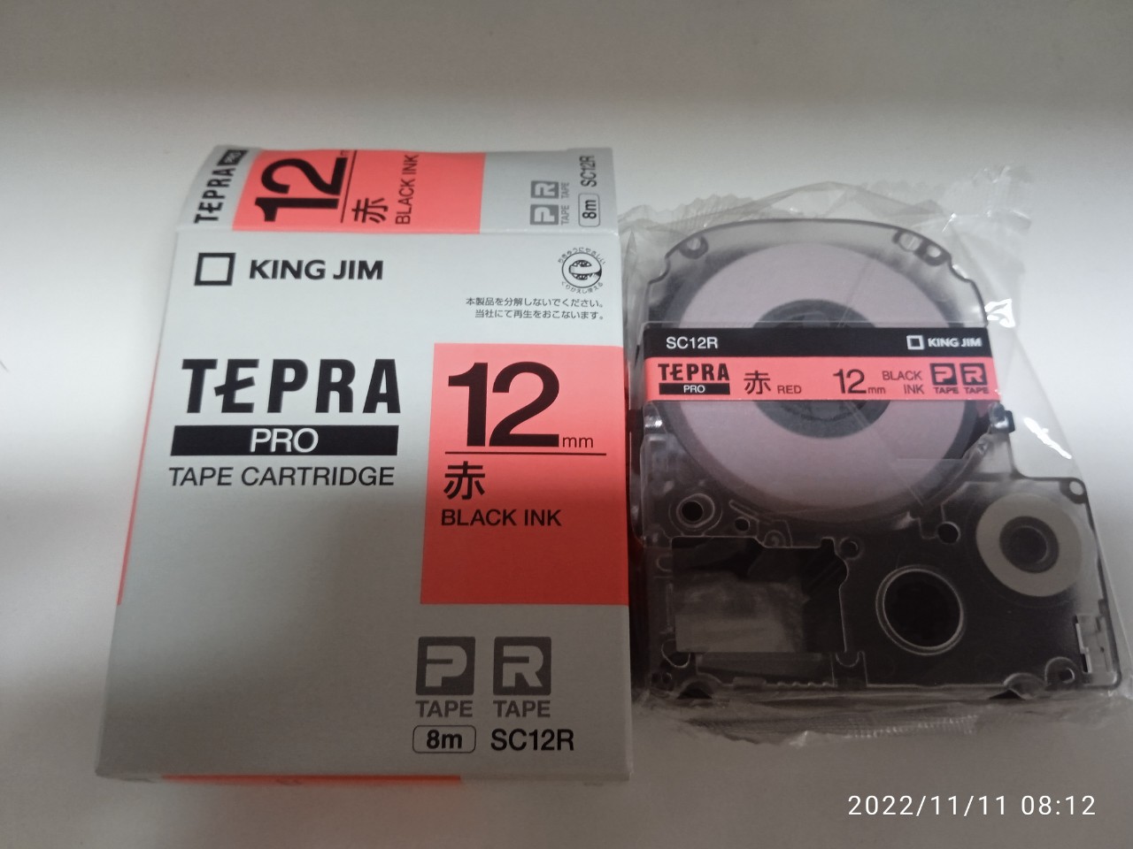 Nhãn in tepra 12mm Băng mực in nhãn Tepra SC12R
