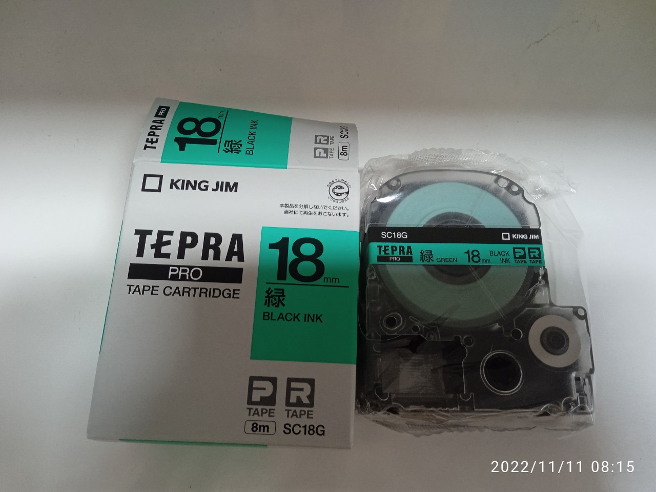 Nhãn in tepra 18mm Băng mực in nhãn Tepra SC18G