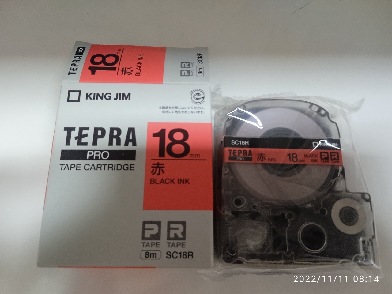 nhãn in tepra 18mm Băng mực in nhãn Tepra SC18R